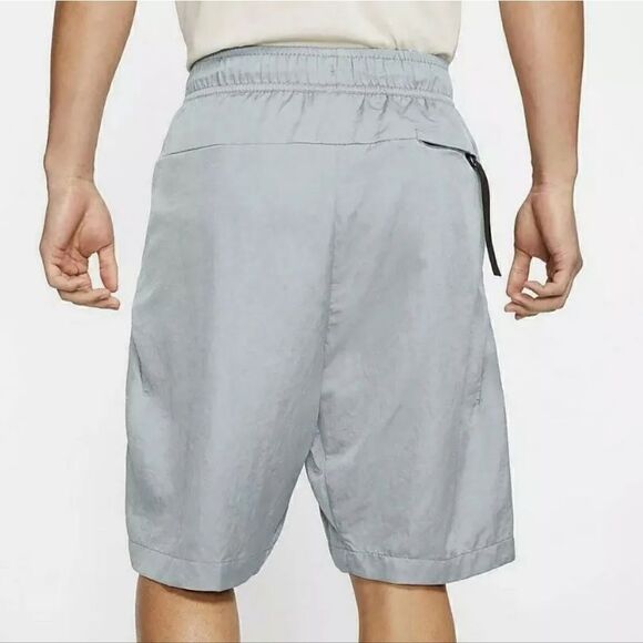 Nike Sportswear Tech Pack Woven Shorts Men's S Grey Black At Knee Fit AR3229-043 - Picture 7 of 16